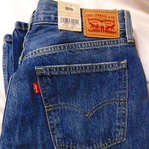 Levi's Low Pro Straight Distressed Denim Jeans Blue Size Women's 30 NWT